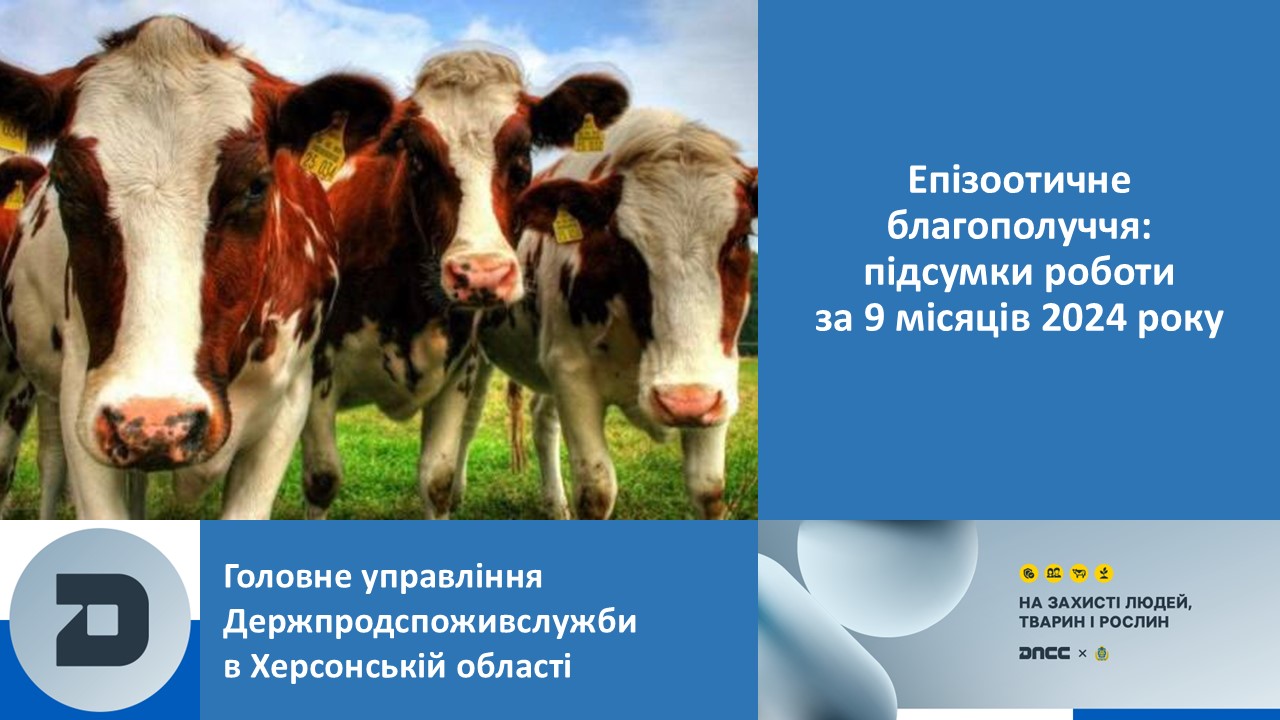 Епізоотичне благополуччя: підсумки роботи за 9 місяців 2024 року