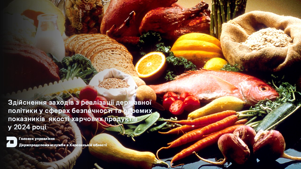 Здійснення заходів з реалізації державної політики у сферах безпечності та окремих показників якості харчових продуктів у 2024 році