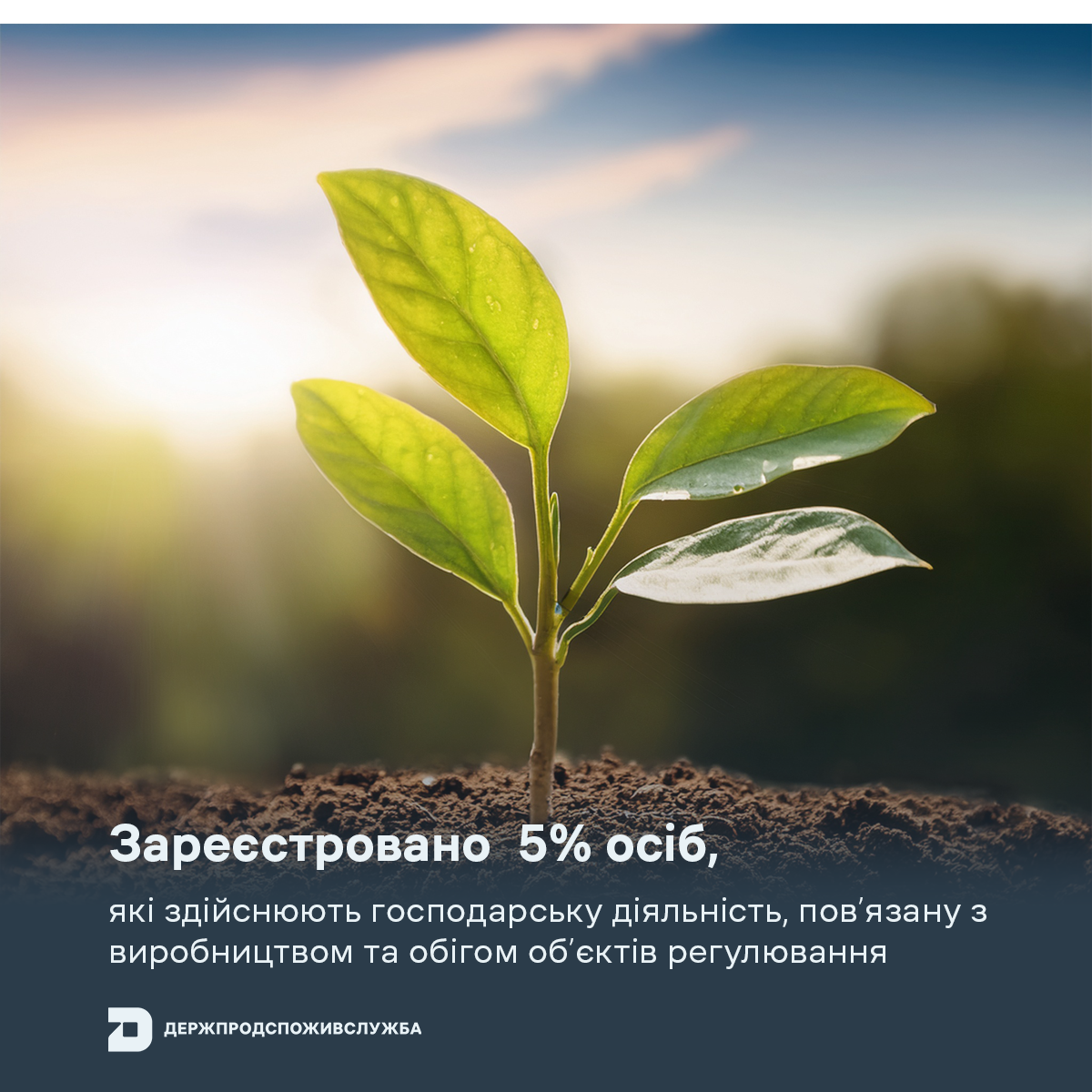 Наразі зареєстровано 5% осіб, які здійснюють господарську діяльність, пов’язану з виробництвом та обігом об’єктів регулювання