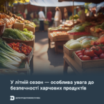 Літо У літній сезон — особлива увага до безпечності харчових продуктів