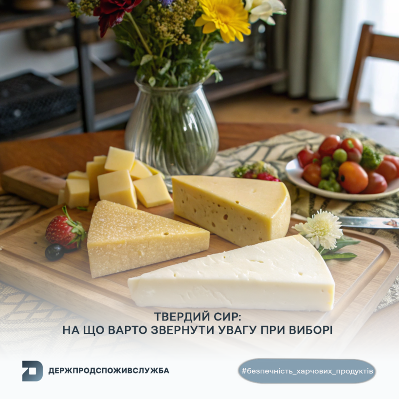 Безпечність харчових продуктів: твердий сир – на що варто звернути увагу при виборі