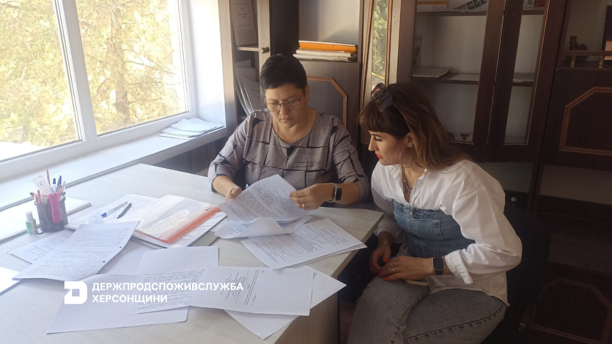 Фахівці Держпродспоживслужби Херсонщини продовжують інспектування постачальників харчових продуктів до закладів освіти