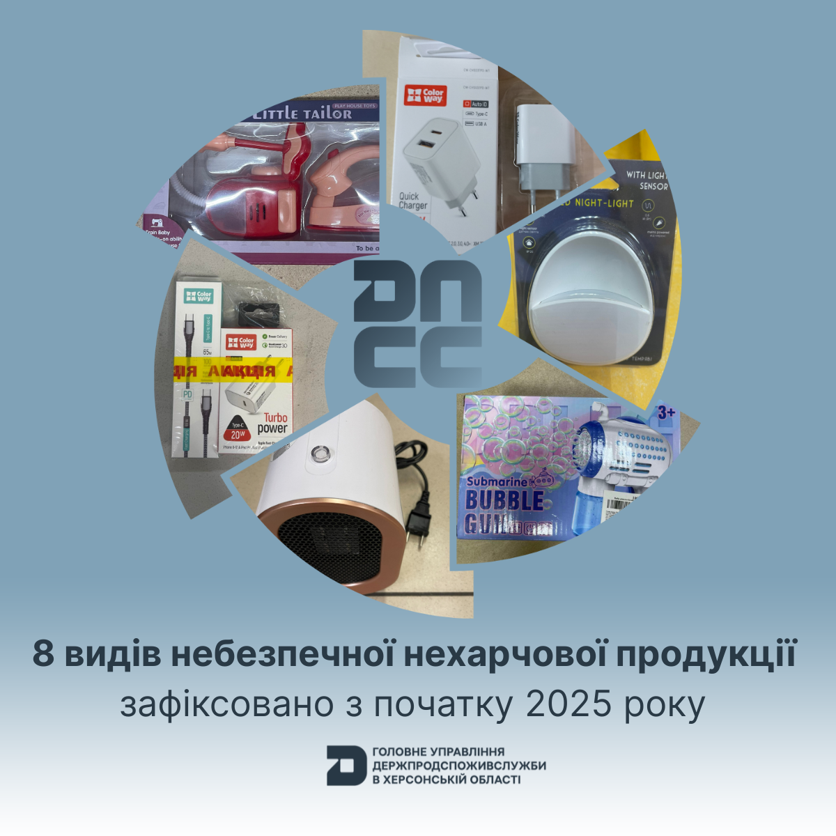 На Херсонщині з початку 2025 року зафіксовано 8 видів небезпечної нехарчової продукції