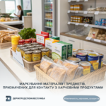 Безпечність харчових продуктів: маркування матеріалів і предметів, призначених для контакту з харчовими продуктами
