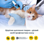 Щорічне щеплення тварин – дієвий засіб профілактики сказу