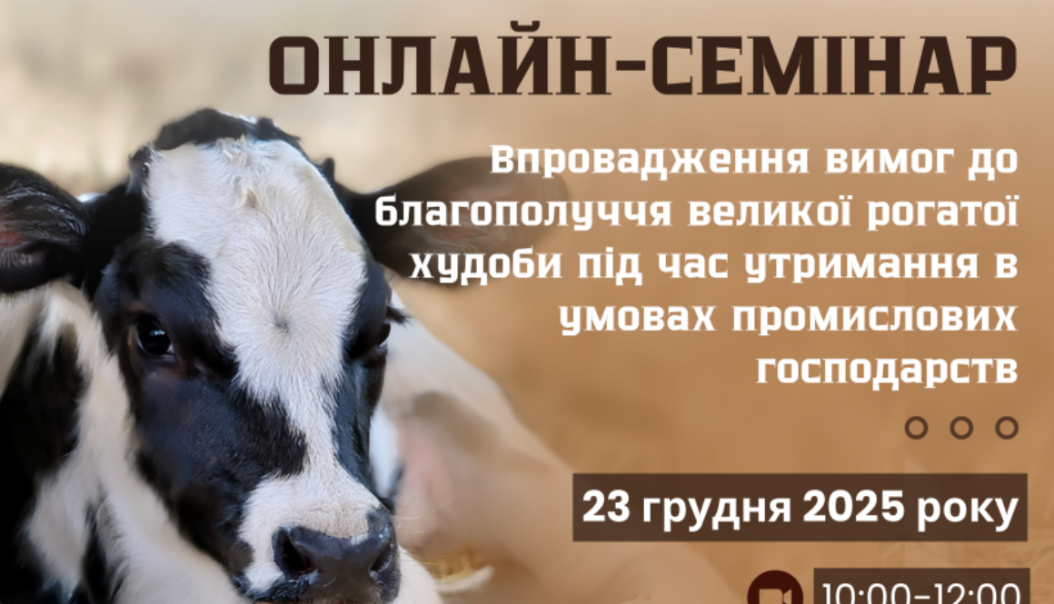 Нові вимоги вже близько: онлайн-семінар для промислових господарств щодо благополуччя ВРХ