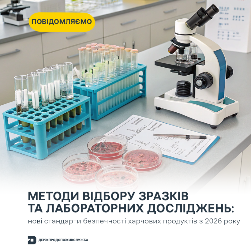 Методи відбору зразків та лабораторних досліджень: нові стандарти безпечності харчових продуктів з 2026 року