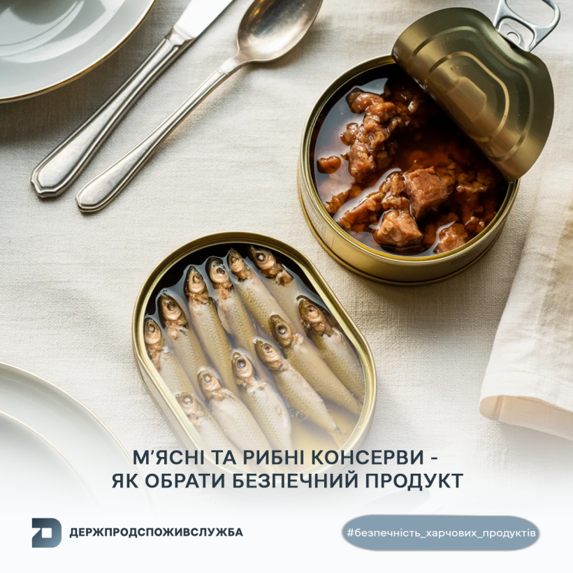 Безпечність харчових продуктів: м’ясні та рибні консерви — як обрати безпечний продукт