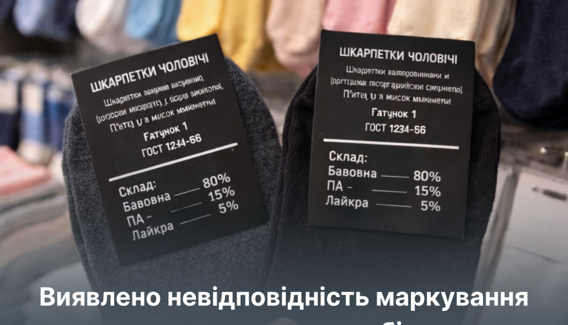 Виявлено невідповідність маркування текстильних виробів