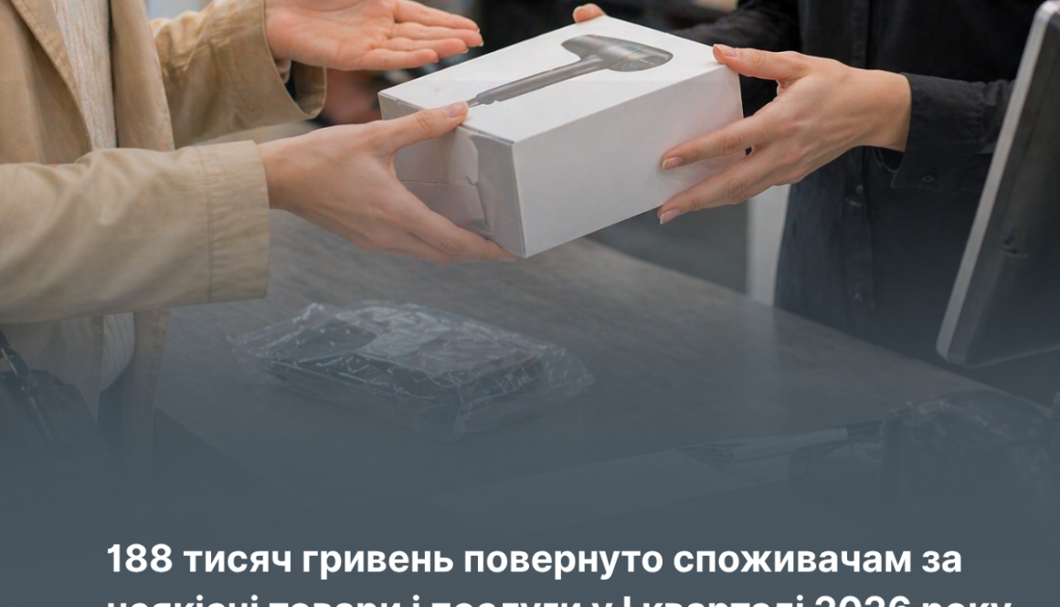 188 тисяч гривень повернуто споживачам Херсонщини за неякісні товари і послуги у І кварталі 2026 року