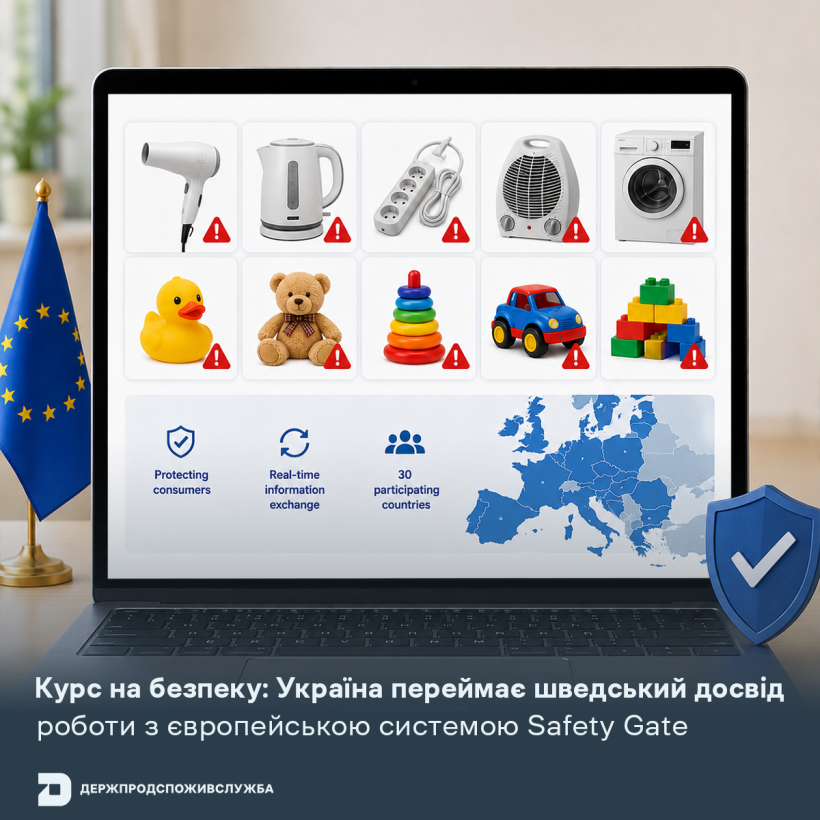 Курс на безпеку: Україна переймає шведський досвід роботи з європейською системою Safety Gate