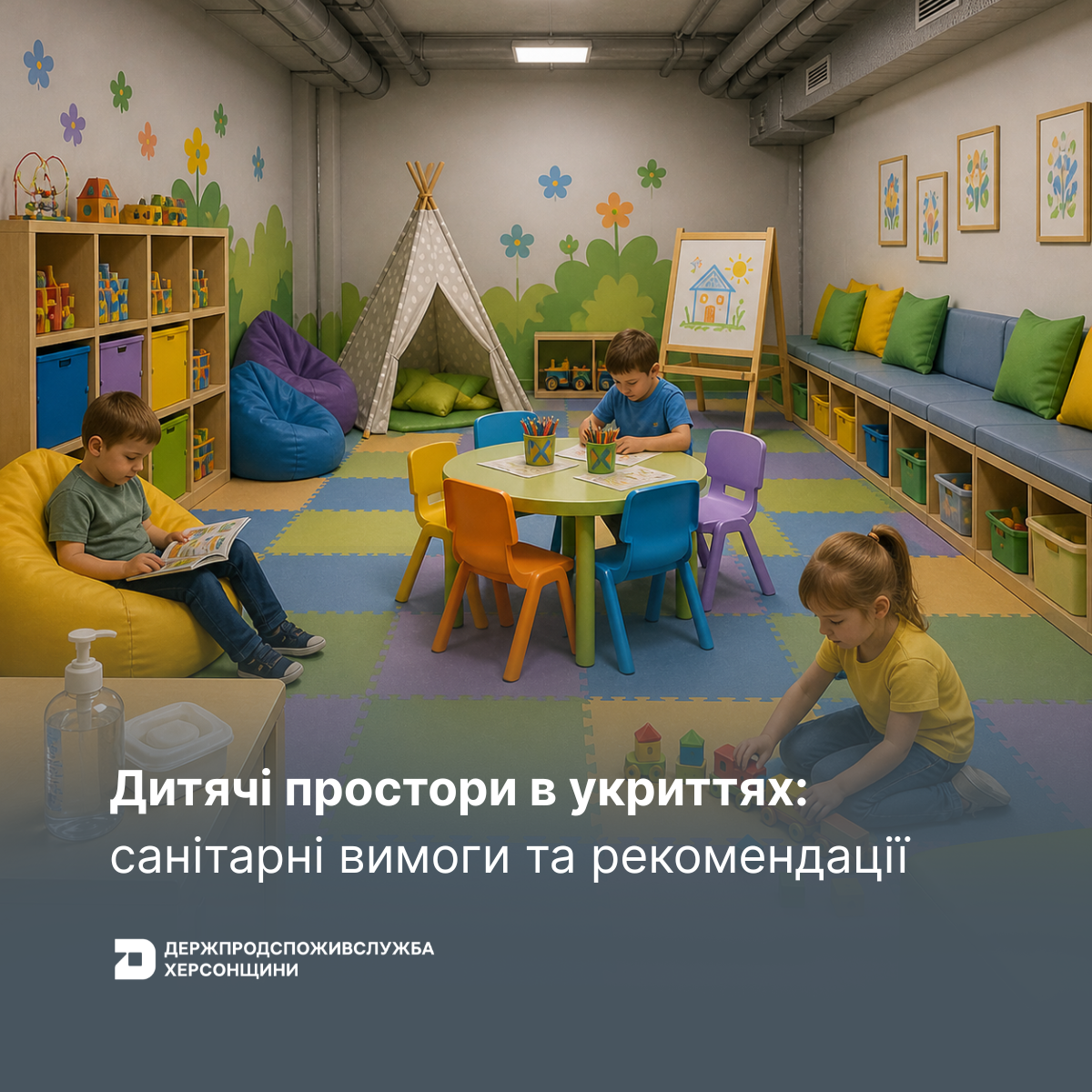 Дитячі простори в укриттях: санітарні вимоги та рекомендації