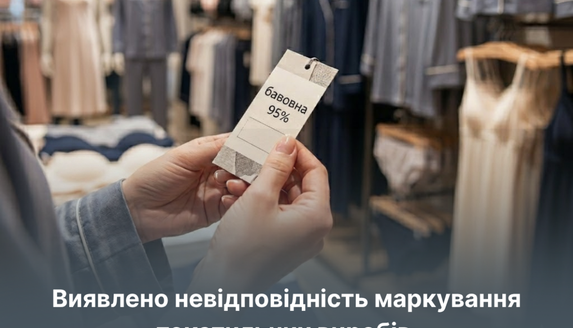 Виявлено невідповідність маркування текстильних виробів
