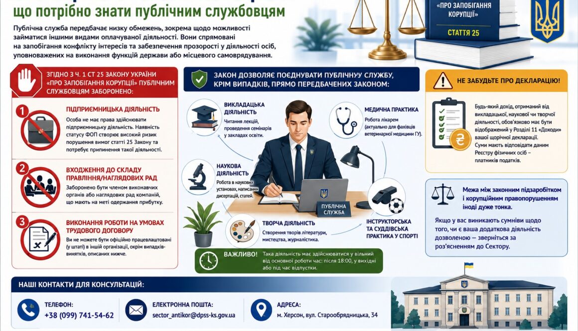 Суміщення та сумісництво: що потрібно знати публічним службовцям