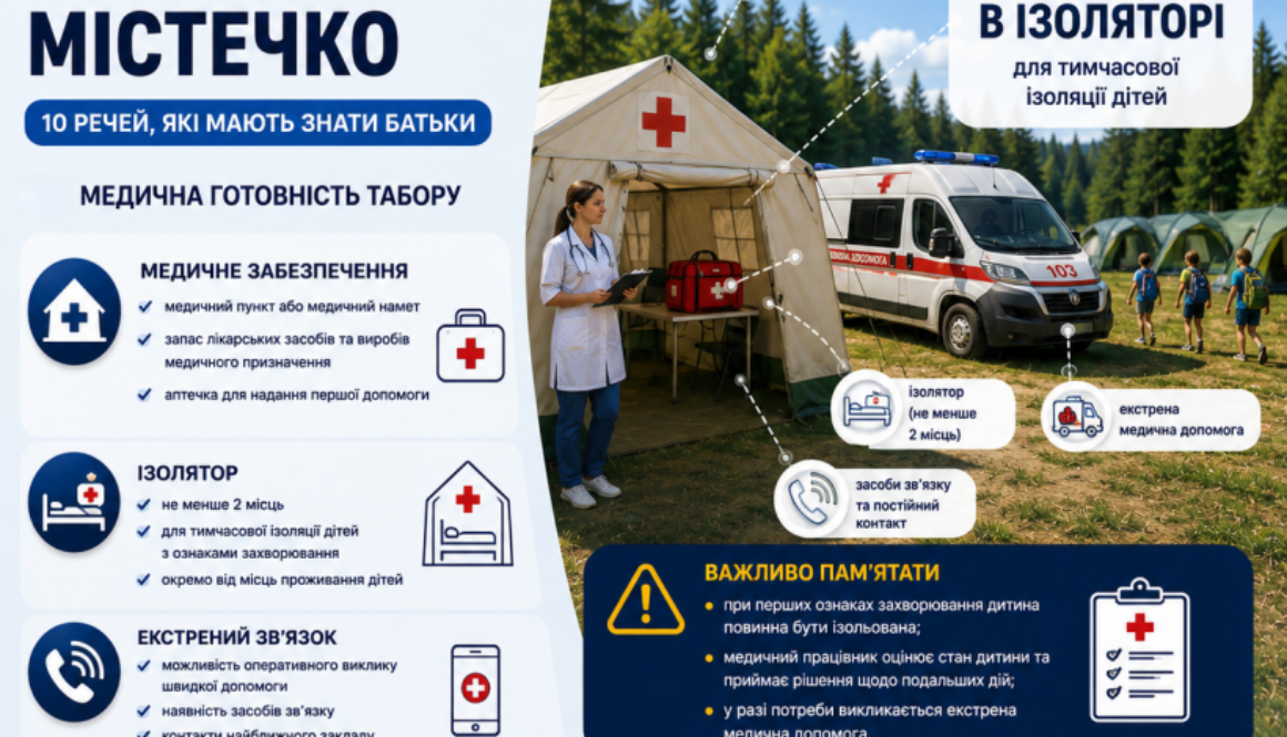 Безпечне наметове містечко: чи готовий табір до надання медичної допомоги?