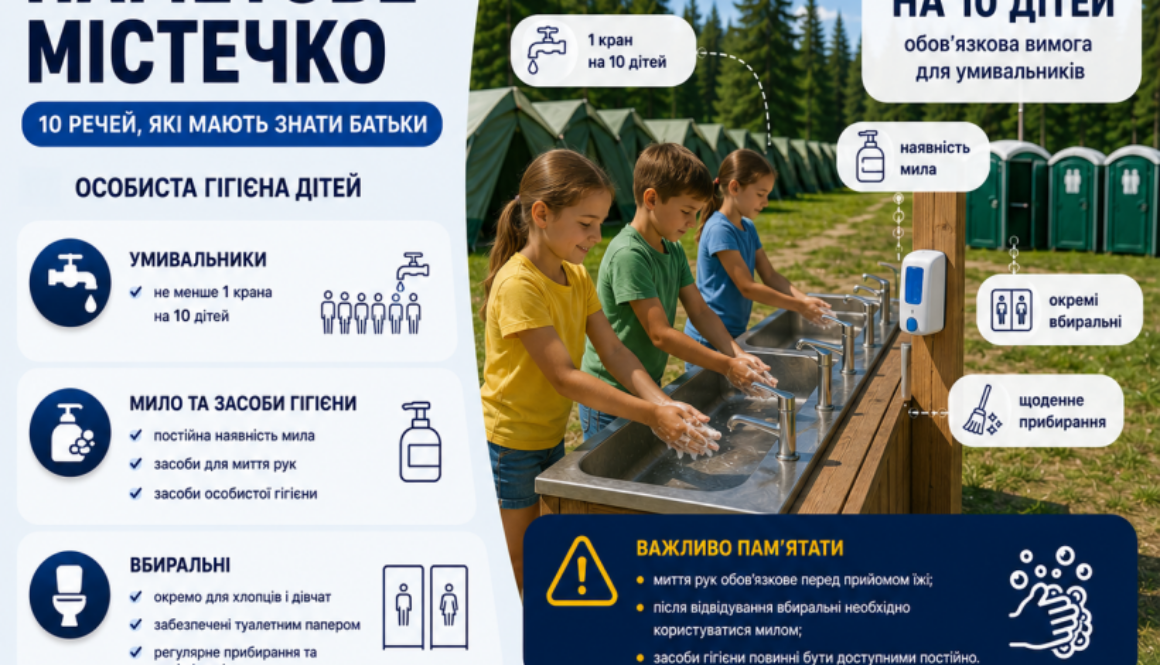 Безпечне наметове містечко: чому особиста гігієна дітей має значення?