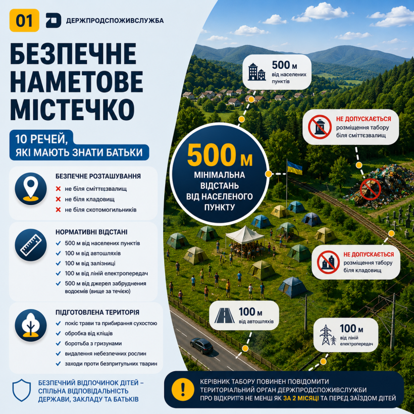 Безпечне наметове містечко: де може розташовуватися дитячий табір?