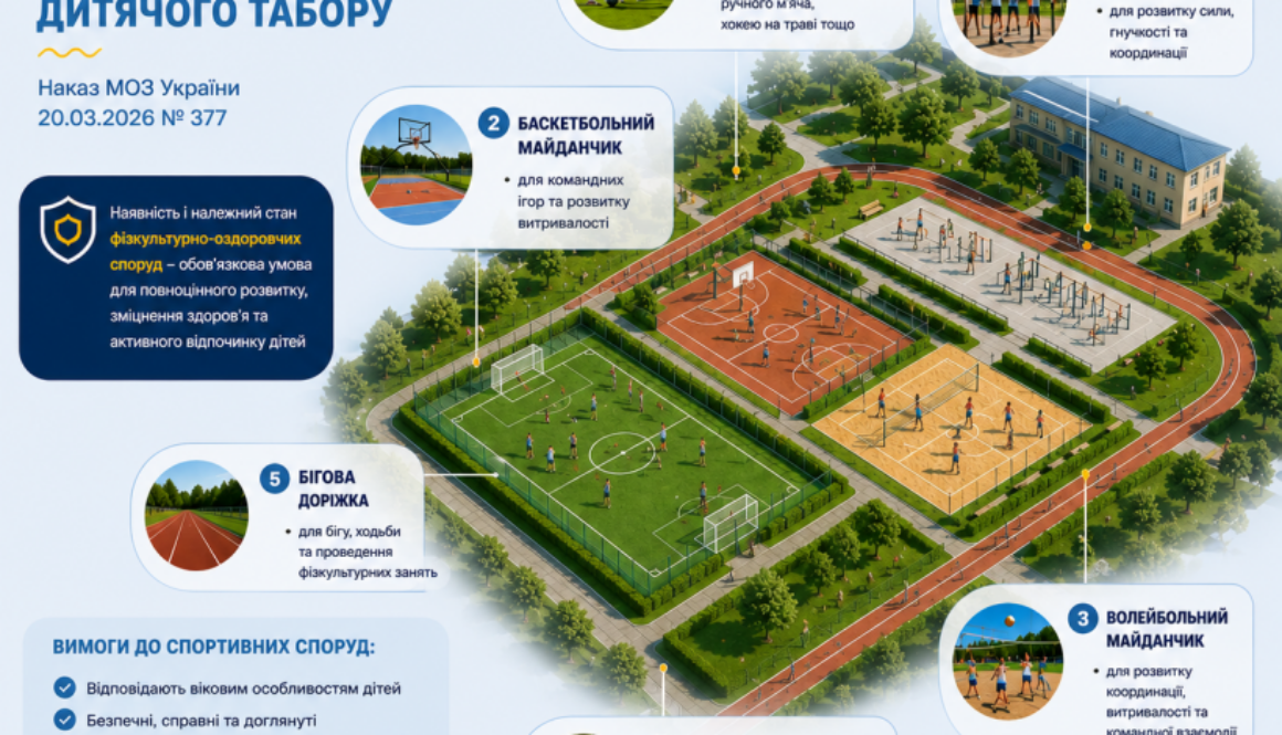 Спортивні майданчики та фізична активність: важлива складова дитячого оздоровлення