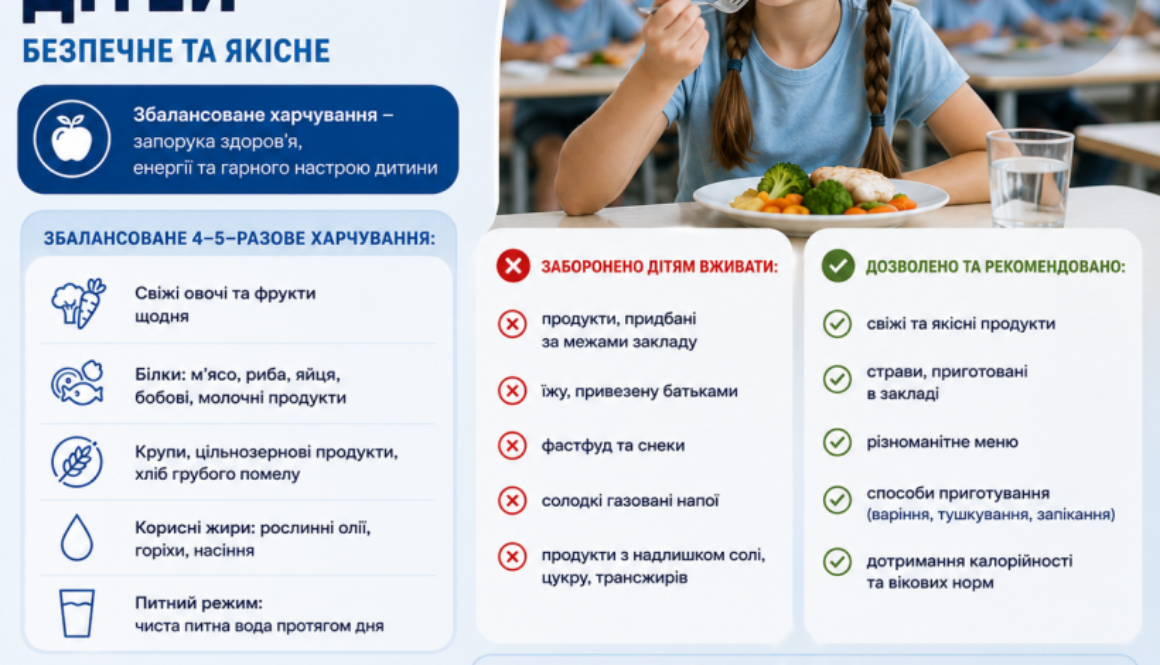 5-разове харчування та інтервал не більше 4 годин: як організовується харчування дітей у закладах оздоровлення та відпочинку